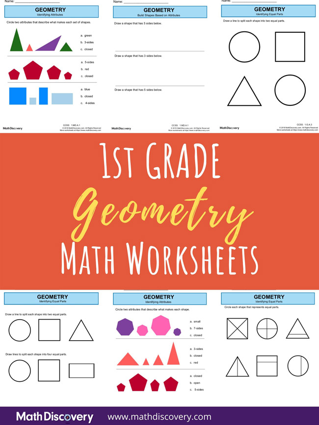 1st Grade Geometry Worksheets