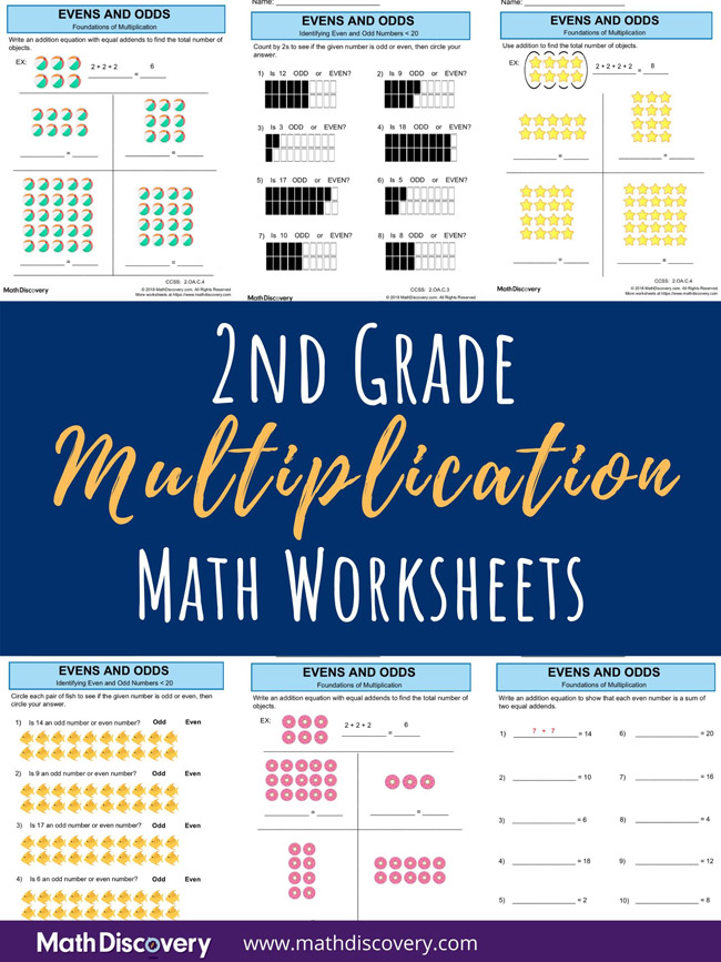 2nd Grade Multiplication Worksheets MathDiscovery